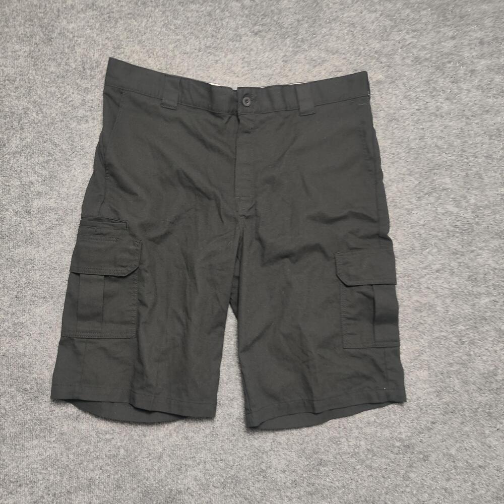 Dickies Shorts Mens 40 Black Cargo Stretch Canvas Workwear Relaxed Fit Casual